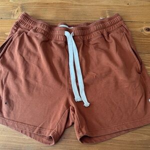 Men's‎ Athletic Shorts in Rust with White Drawstring